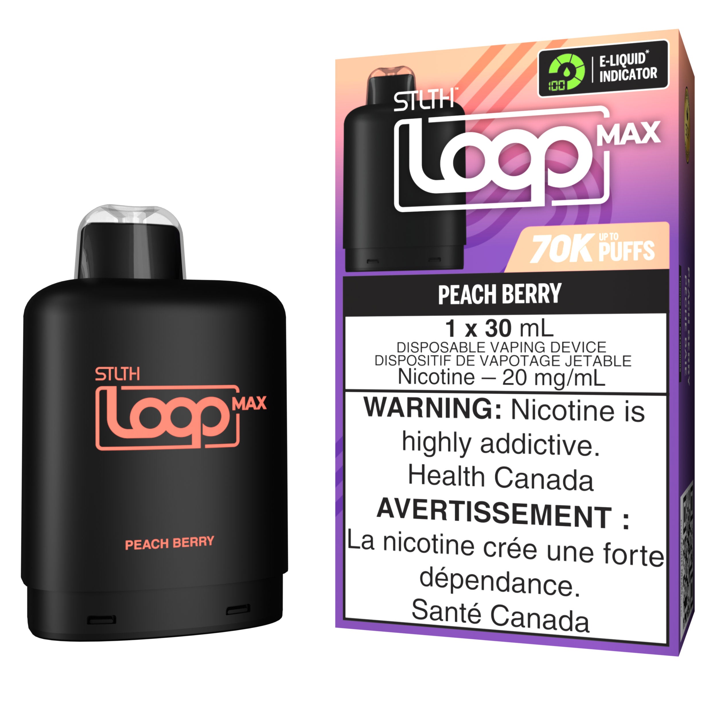 stlth loop max 70k pod pack peach berry stlth loop max 70k pod pack peach berry